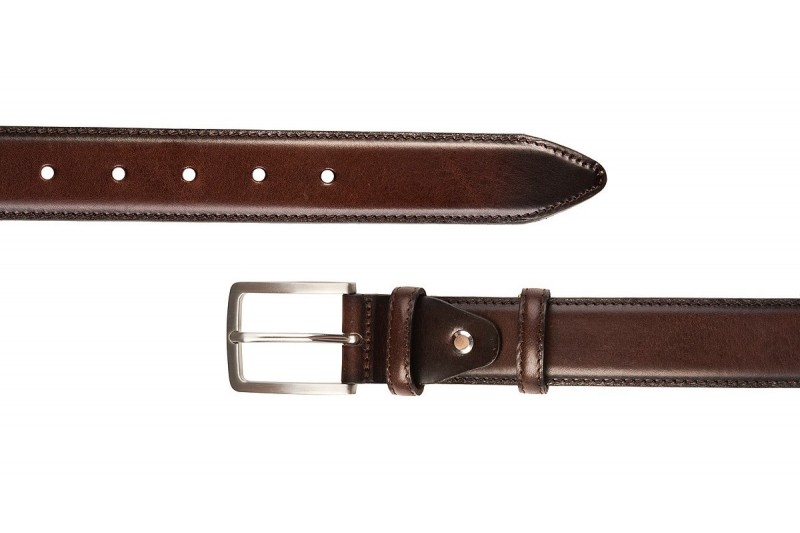 HAND AIRBRUSHED ITALIAN FULL GRAIN BELT BROWN