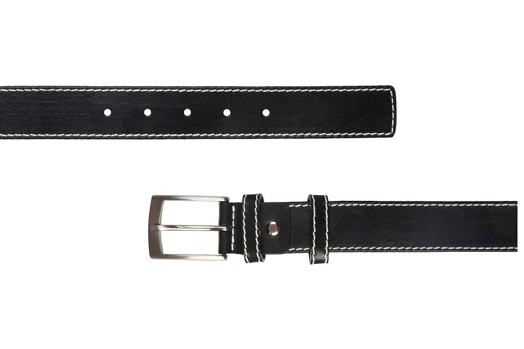 ITALIAN FUL GRAIN LEATHER SNEAKER BELT BLACK