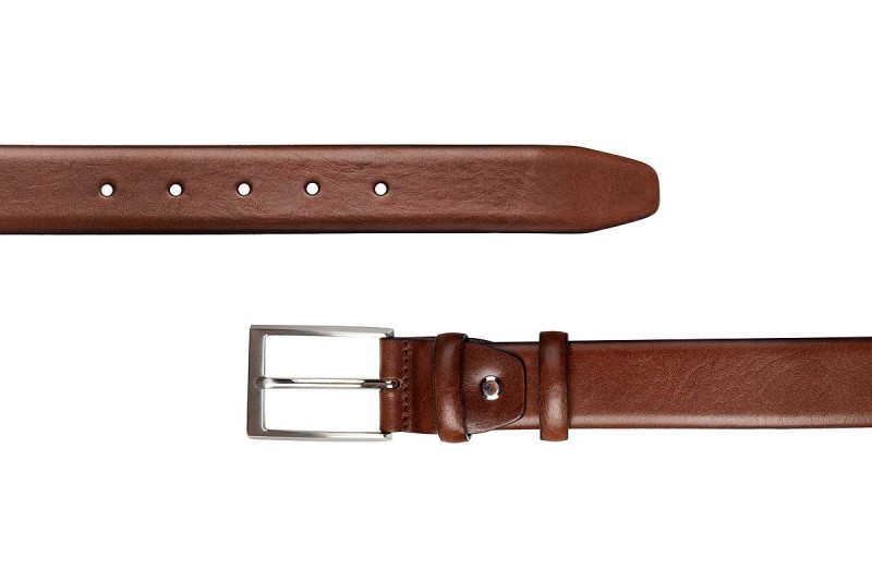 ITALIAN FULL GRAIN LEATHER CLASSIC BELT BROWN