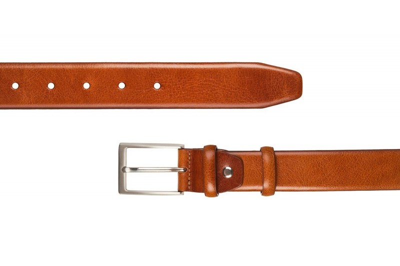 ITALIAN FULL GRAIN LEATHER CLASSIC BELT COGNAC 2