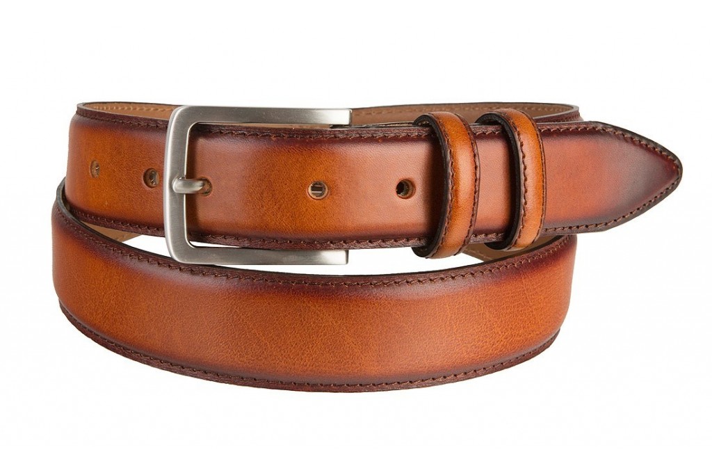 LE CEINTURIER  MELBOURNE GOLD - Leather belt Made In France