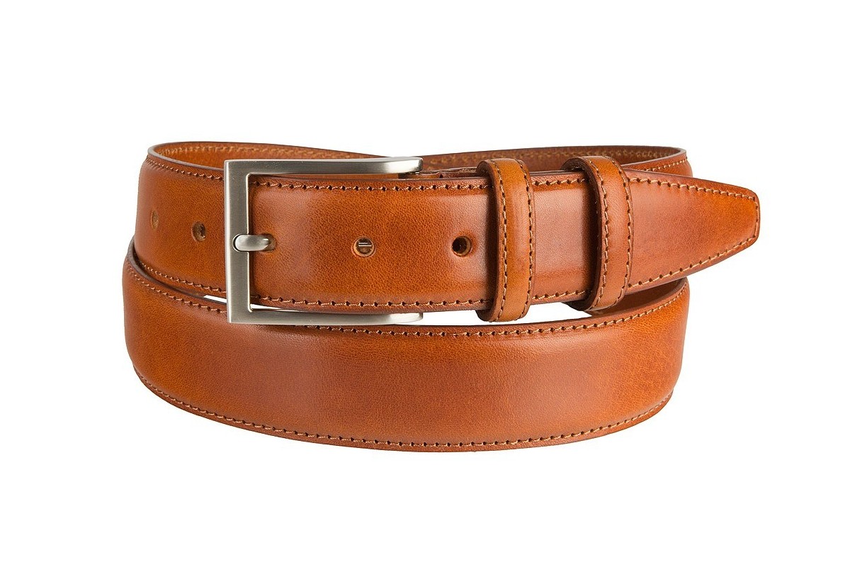 Dattilo - Brown - Heavy Texture Detailed Leather Belt