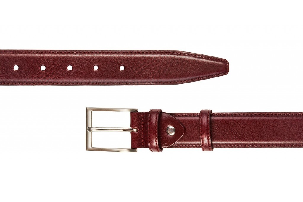 ITALIAN FULL GRAIN LEATHER CLASSIC BELT BORDEAUX